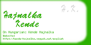 hajnalka kende business card